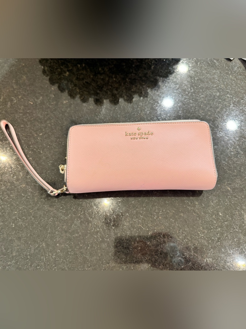 Kate Spade New York Large Continental Wallet in Pastel Pink Saffiano Leather